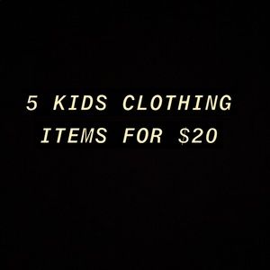 5 kids clothing items off my page for $20 , make bundle if you are interested